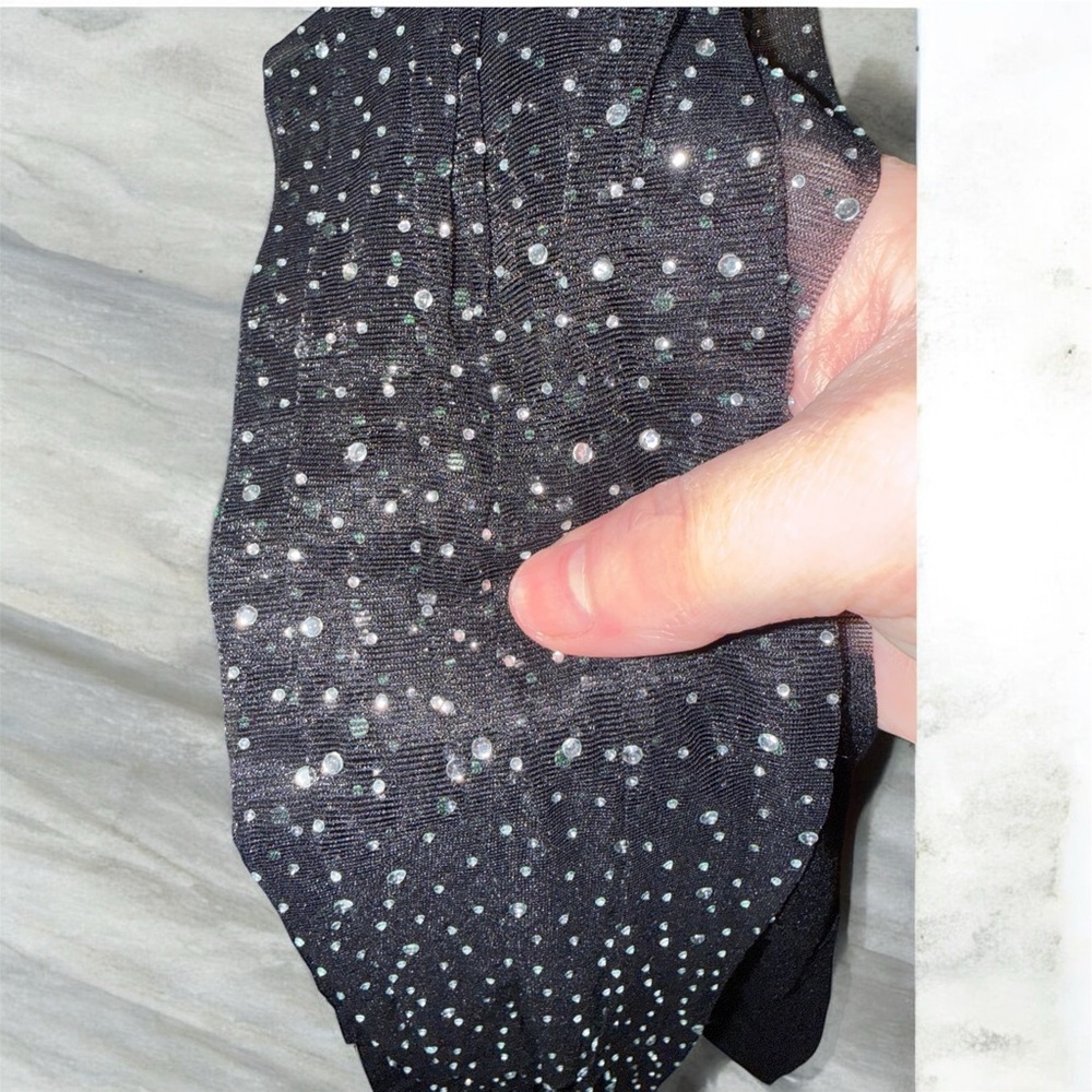 Midnight Shimmer Rhinestone Pantyhose | Leg Avenue Luxe Hosiery O/S NWT - Picture 12 of 16